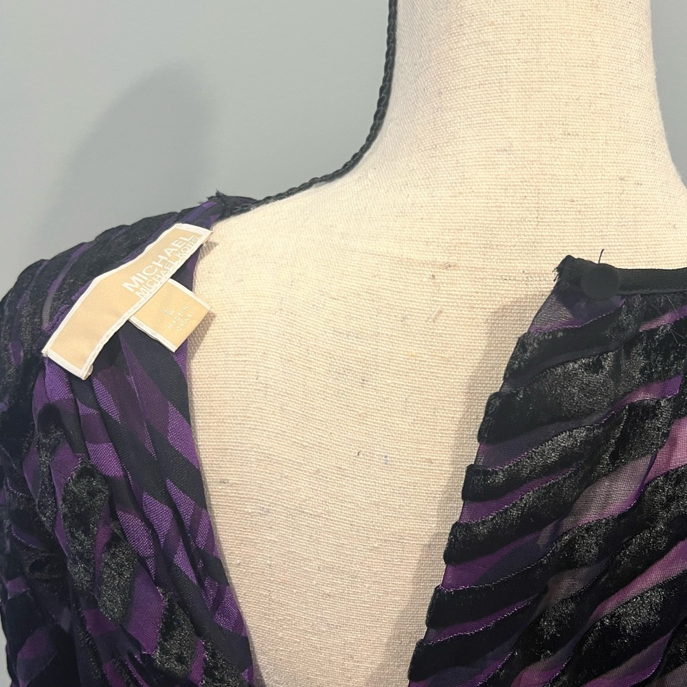 MICHAEL by Michael Kors purple, animal print cocktail dress - Picture 10 of 12